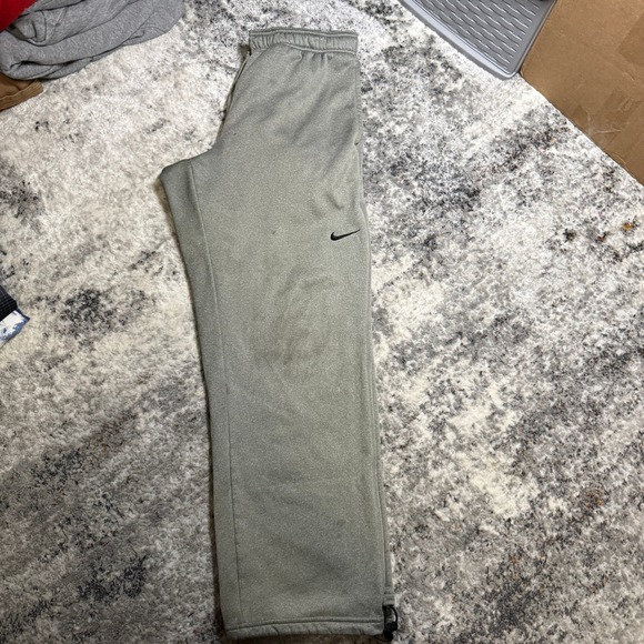 Nike Other - Nike Therma-FIT Mens Large Gray Fleece Sweatpants Bungee Hem Joggers Stained